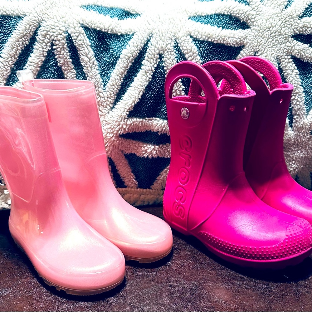 Girls sz 12 NEW rain boots Crocs & Cat&Jack